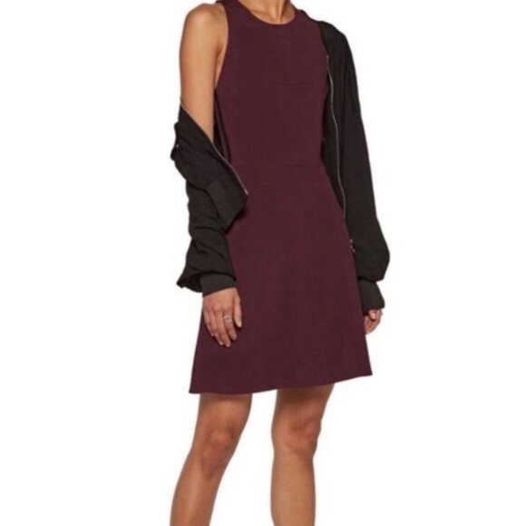 rag & bone Dresses & Skirts - Rag & Bone Sabina Fit Flare Dress Burgundy Maroon Sz 4 NWT Mini Dress Racerback